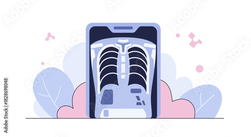 Digital X-ray Analysis of Chest Imaging on Smartphone Device for Medical