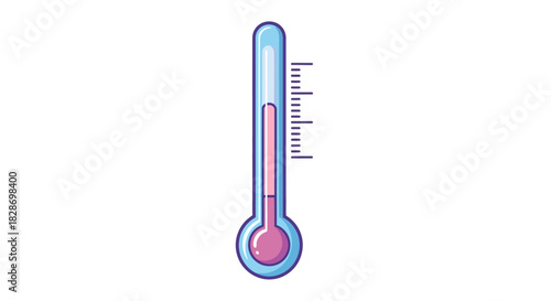 Illustration of a Digital Thermometer Displaying Temperature Measurement with