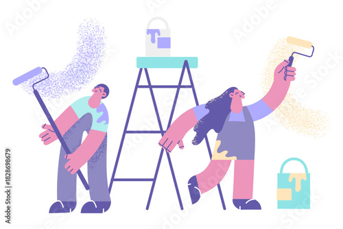 Making renovation in apartment concept.