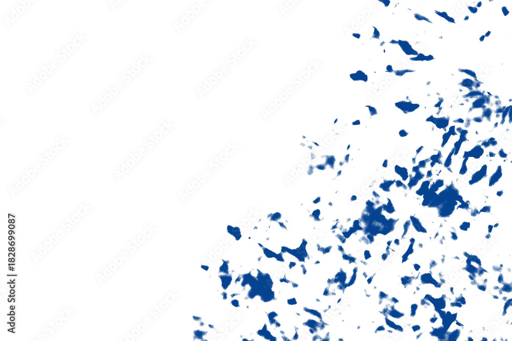 Fototapeta premium Blue abstract splash texture design element on transparent isolated background