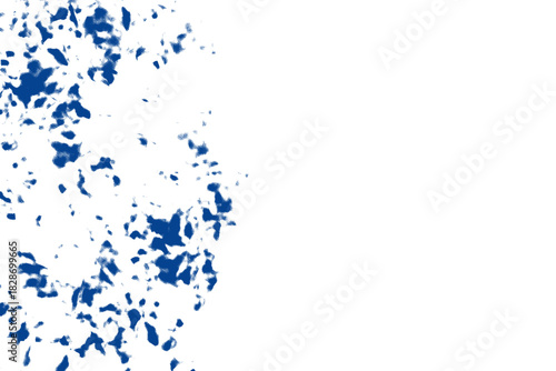 Scattered confetti illustration with transparent background for creative backgrounds