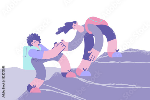 Helping hand and assistance concept