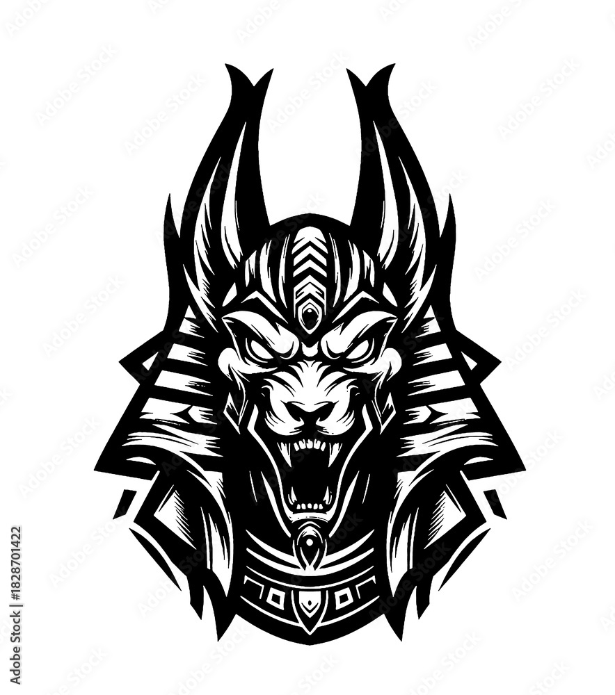 Obraz premium vector illustration of a ancient egyptian god