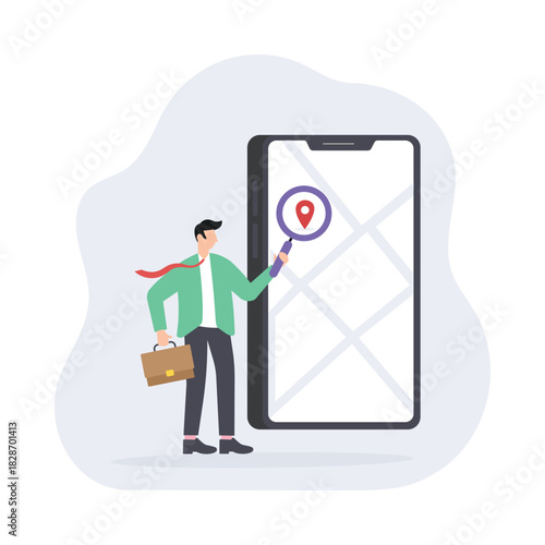 Finding Delivery  Flat Vector Illustration EPS 10 File 	