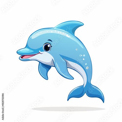 Delphin - Cartoon Comic Stil