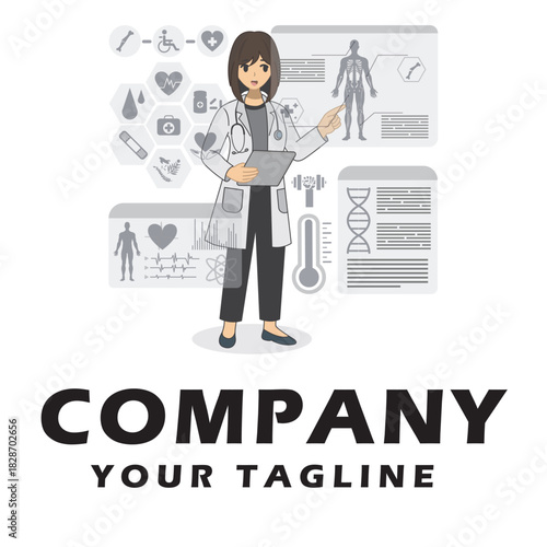 Future Health & Biotech illustration vector
