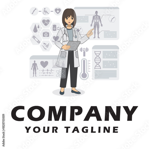 Future Health & Biotech illustration vector
