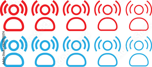 Influencer icon sign, Influencer campaigns targeting niche markets, Influencer campaigns targeting niche markets.Influencer marketing Line icon illustration.
