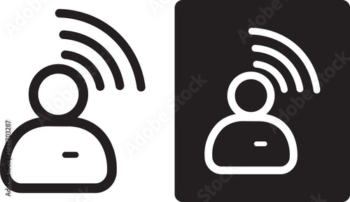 Influencer icon sign, Influencer campaigns targeting niche markets, Influencer campaigns targeting niche markets.Influencer marketing Line icon illustration.
