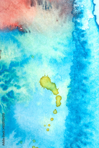 A Colourful Watercolour Paint Brush Stroke for Background