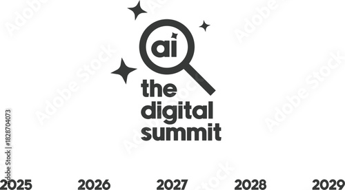 EPS vector design of annual event summit and title made for Technology and AI theme - annual convention for Artificial Intelligence