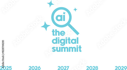 EPS vector design of annual event summit and title made for Technology and AI theme - annual convention for Artificial Intelligence
