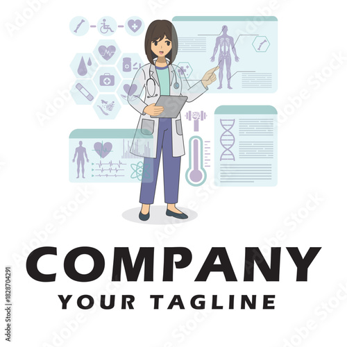 Future Health & Biotech illustration vector
