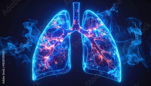 Lungs anatomy medical illustration