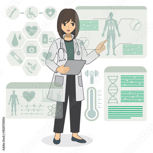 Future Health & Biotech illustration vector 
