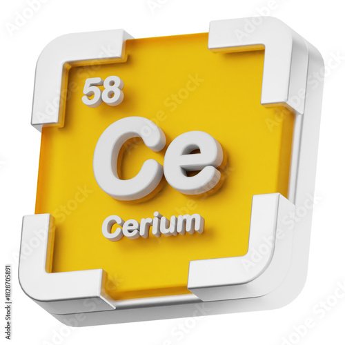 3d periodic table cerium science chemical element