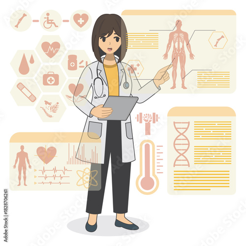 Future Health & Biotech illustration vector 

