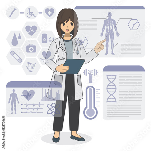 Future Health & Biotech illustration vector 
