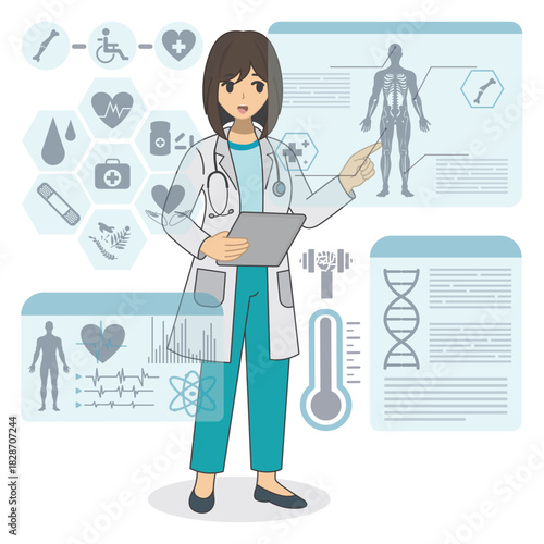 Future Health & Biotech illustration vector 
