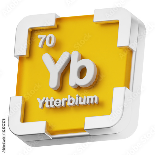 3d periodic table ytterbium science chemical element