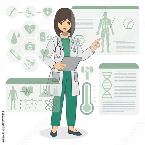 Future Health & Biotech illustration vector 
