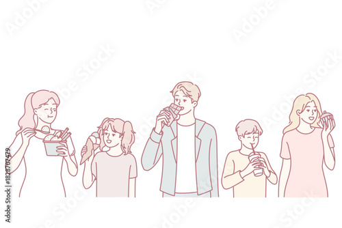 people record joyful family gatherings, various ages capturing memories through smartphones today, different generations documenting special moments with digital devices now