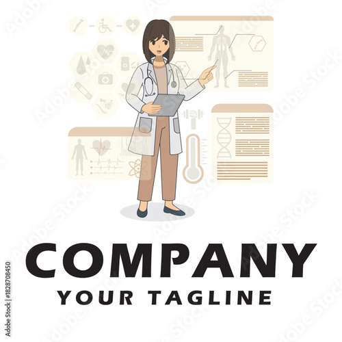 Future Health & Biotech logo vector illustration editable
