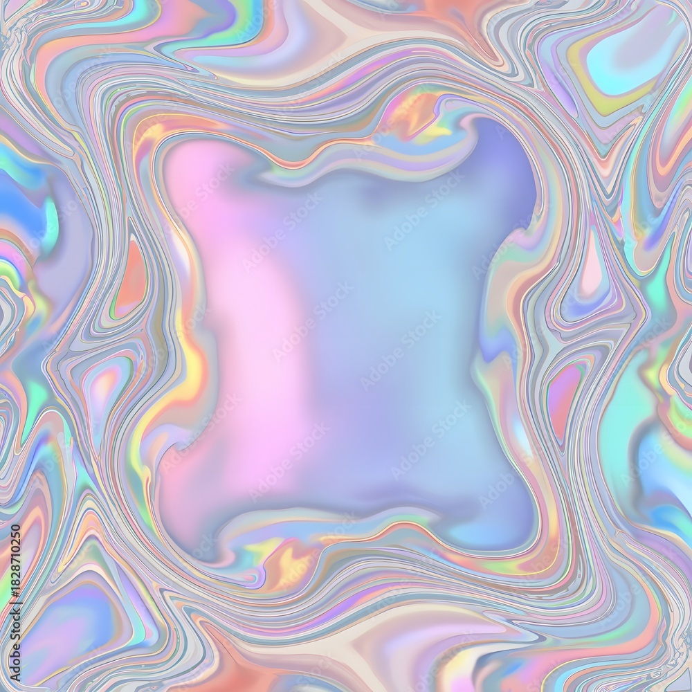 Obraz premium Holographic Wave Art Frame