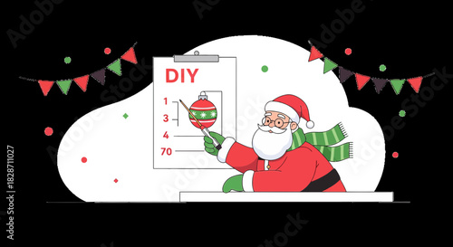 Santa Claus Presents DIY Christmas Ornament Tutorial with Festive Decorations