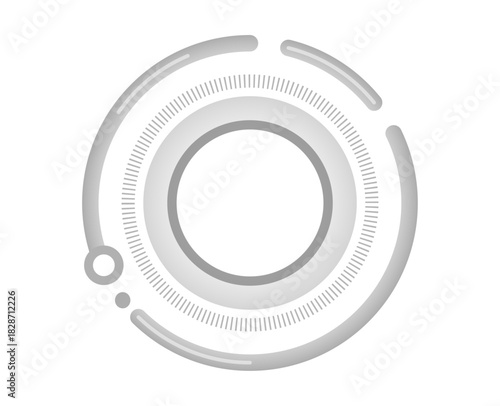 円　グラフィック　グレー　アイコン