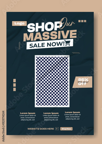 Shop the massive sale now featuring a stylish man in a blue blazer and white pants