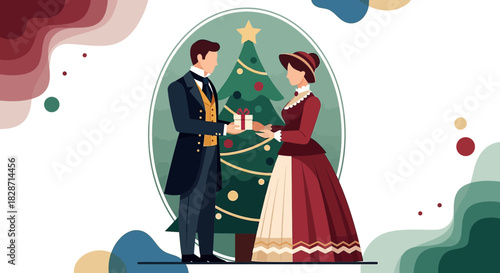 A Festive Victorian Christmas: Gift Exchange, Elegance and Traditional Holiday Celebration