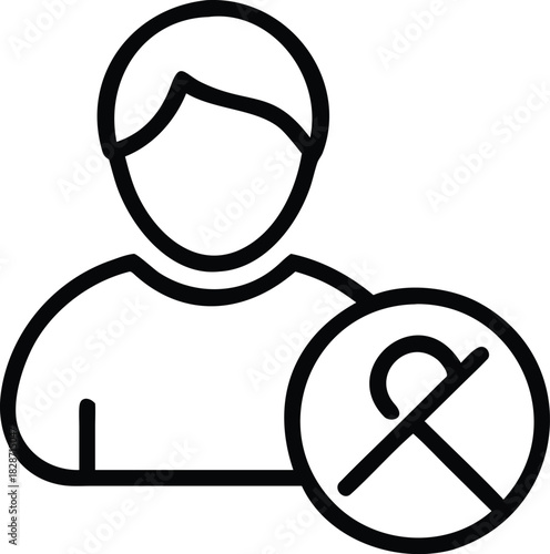 Block User Access Control Icon