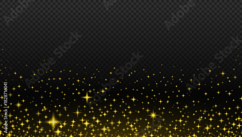  Decorative frame of golden glitter.