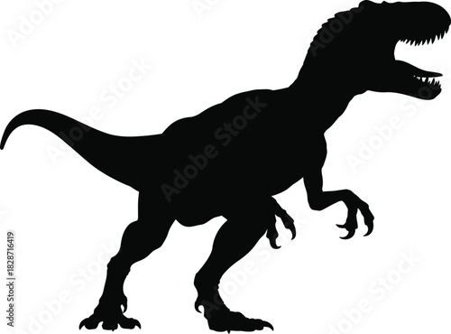 T-Rex Dinosaur Silhouette Vector Illustration