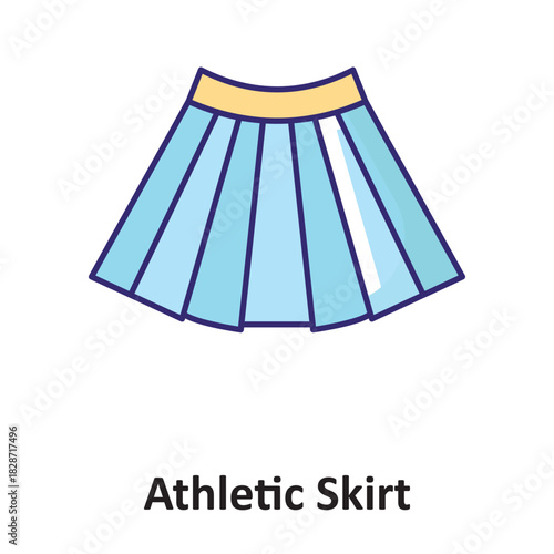 Athletic Skirt Vector icon which can easily modify or edit
