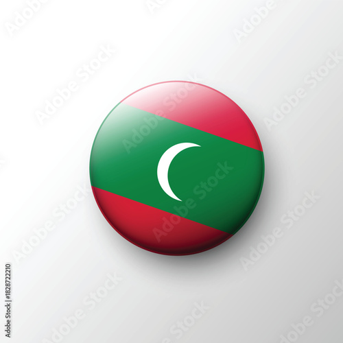 Free Download Glossy round Maldives flag emblem - GFXLoad