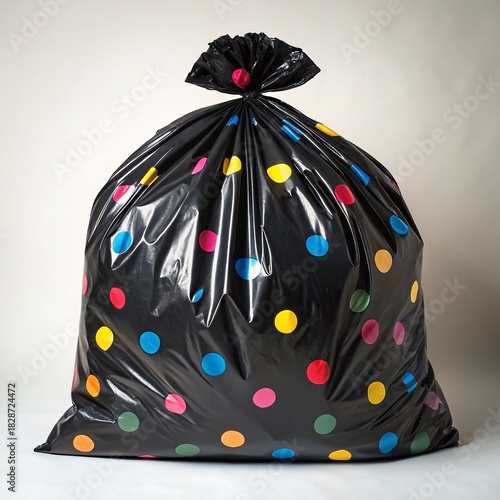 bag with a hat black garbage bag