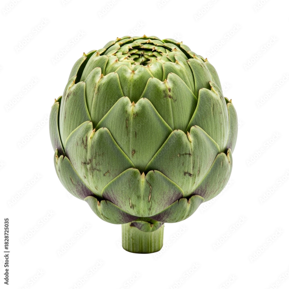 Fototapeta premium Whole Fresh Artichoke Isolated on Transparent Background 