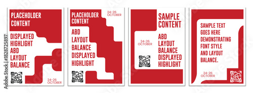 Simple message template with abstract corporate shapes for modern cover and poster layouts