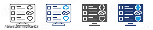 digital therapeutics  icon set multiple style
