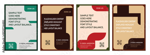 Corporate abstract frame message layout set for multipurpose promotional templates