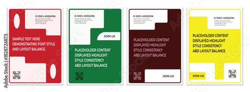 Simple corporate message template for business posters, cards, and digital ads