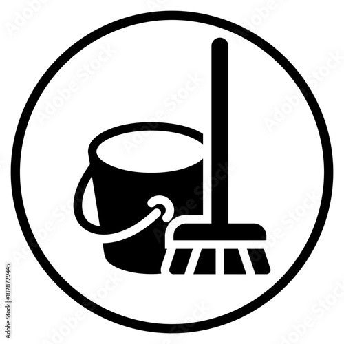 cleaning glyph icon