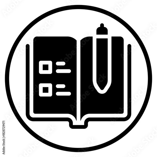 homework glyph icon