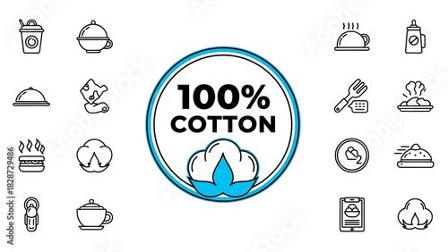 100% cotton natural fiber quality product textile clothing label