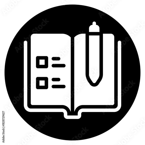 homework glyph icon