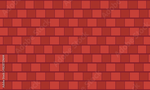 Seamless Pattern Background Featuring a Classic Stretcher Bond Arrangement of Red Brick Wall Texture