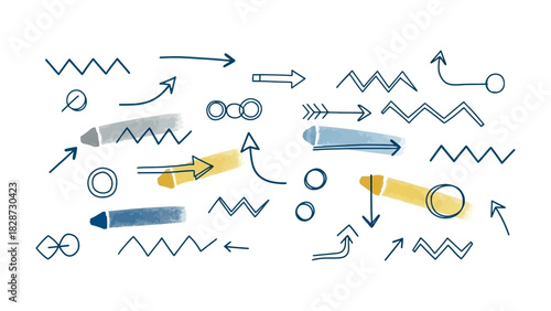 Navigating Direction: A collection of various arrows, each pointing the way. A guide for those seeking direction. 