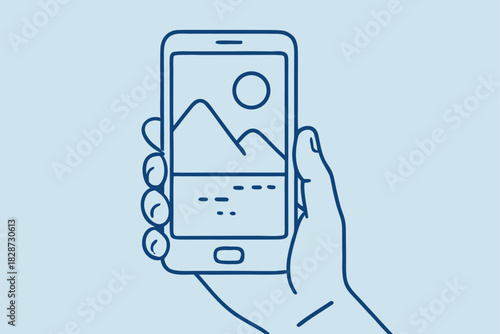 Bright Phone Screen Displaying Content